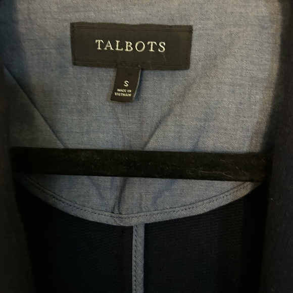 Talbots Navy Blue Blazer with Light Blue Trim - Picture 3 of 3